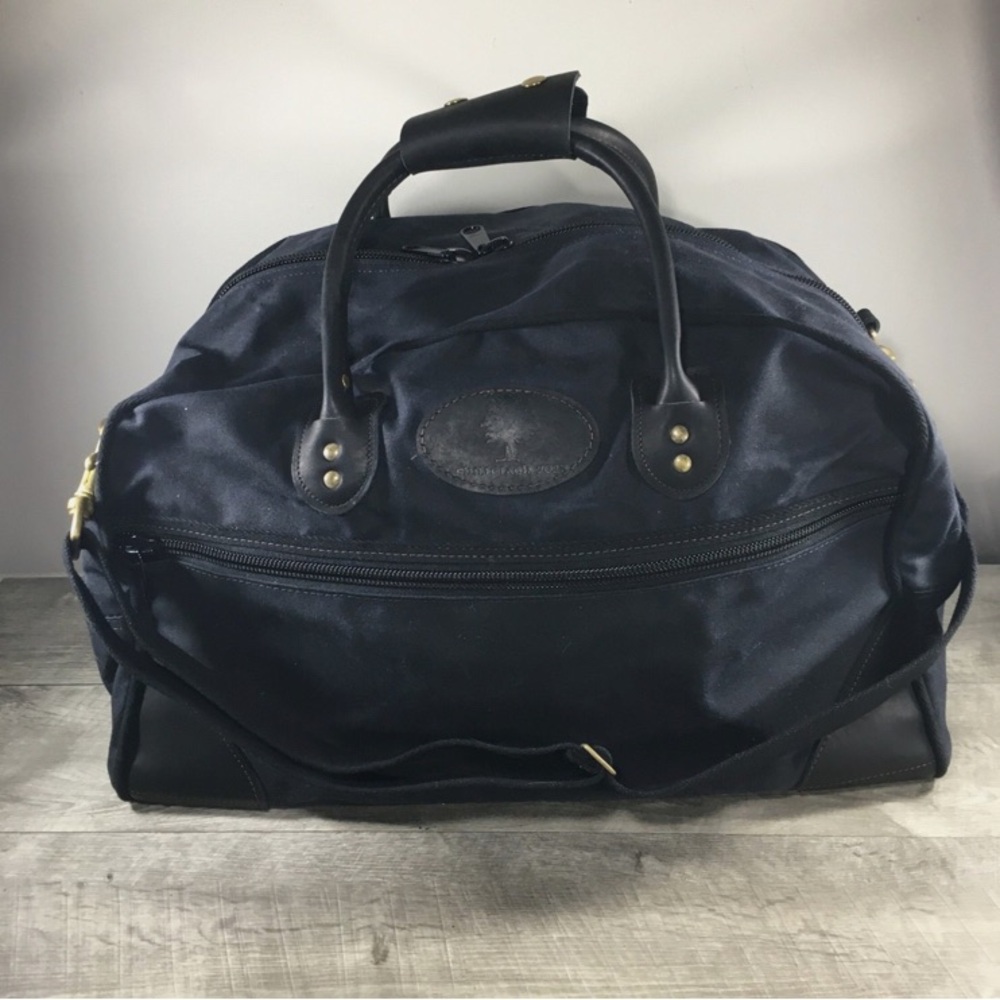Frost River Heritage Black Leather Bag Duffle Travel Overnight Weekender Carryon